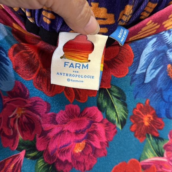 Farm Rio Drea Tiered Velvet Midi Skirt M - Picture 6 of 6